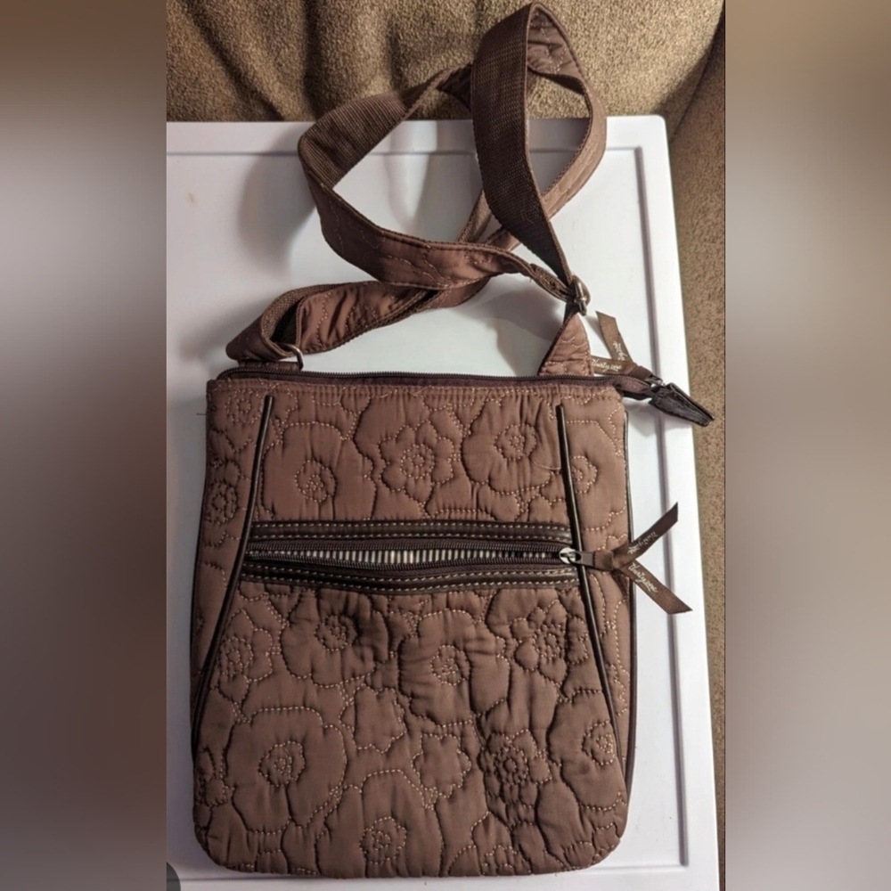 Thirty-One Brown Fall Floral Messenger Bag, Stylish